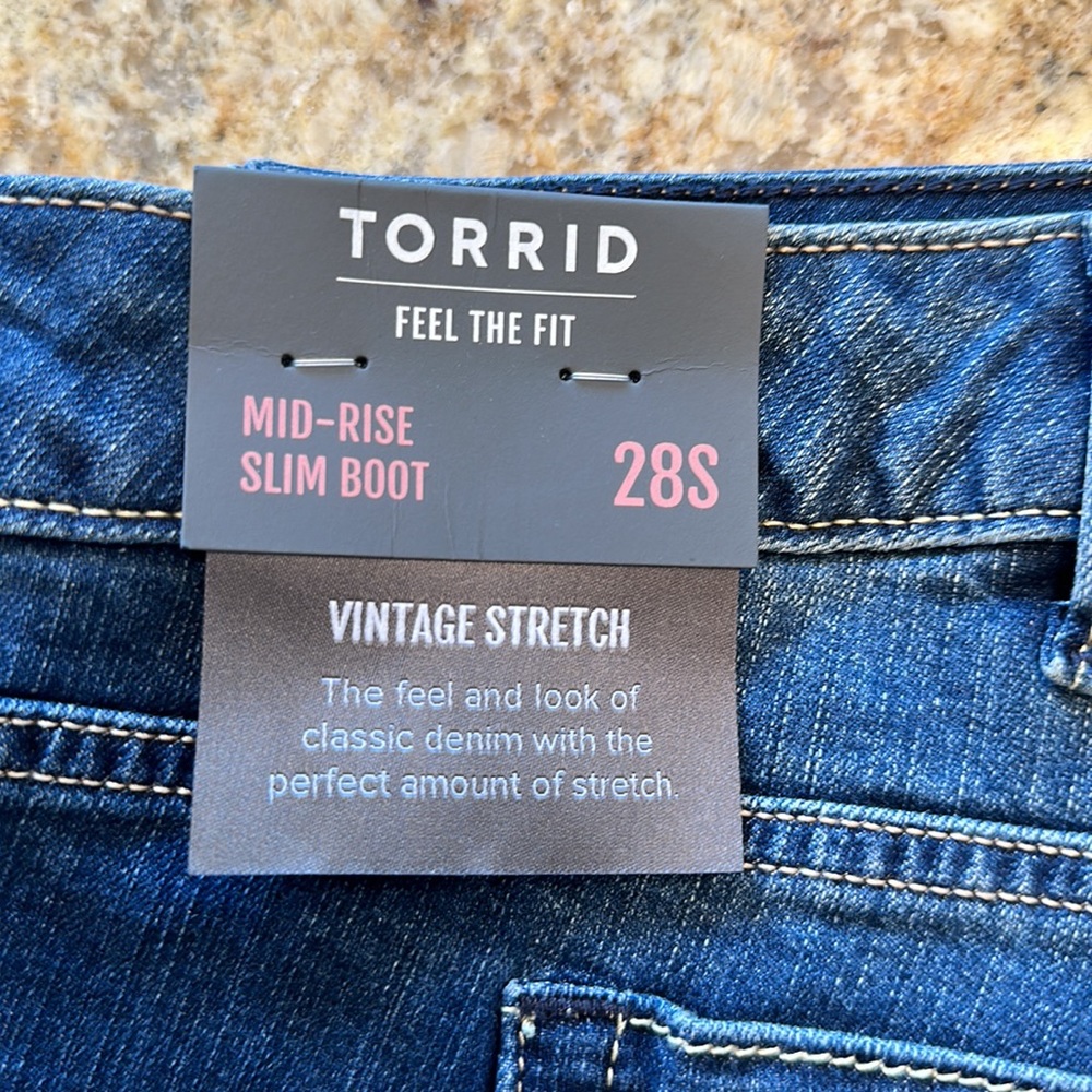 Torrid Mid Rise Slim Boot Cut Jeans - Picture 2 of 6